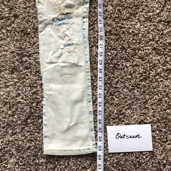 Smoke Rise Men's Rip & Repair Denim Jeans 32x32 Trendy Stylish Streetwear - Picture 9 of 15